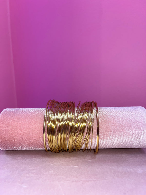BRACCIALE NINA GOLD E BIANCO